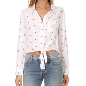 Rails Heart Tie Front Top Size Large